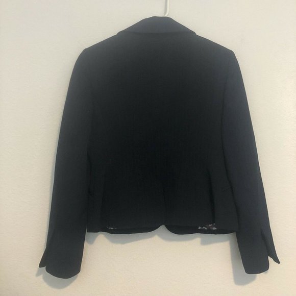 Jones New York Suit Two Button Navy With Purple Lining Women’s 6 Petite Blazer - Picture 6 of 12